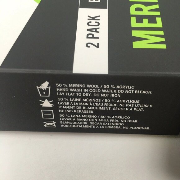 Bula Merino Wool Blend Beanies Gray Black One Size 2-Pack - Picture 5 of 6